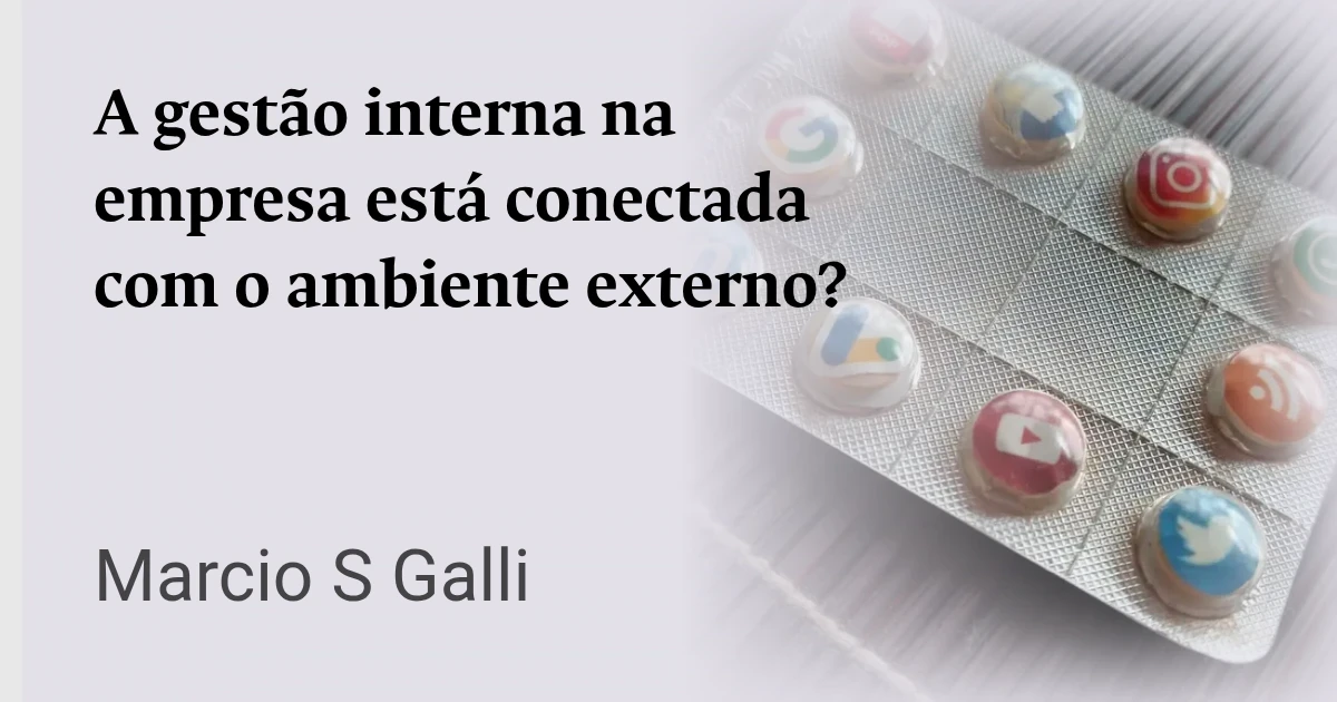 A gestão interna na empresa está conectada com o ambiente externo?